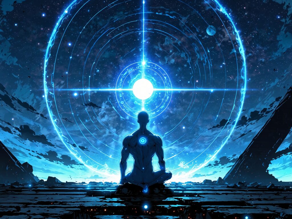 A seated meditative posture has long been proven as a method for drifting into enlightenment by detaching from bodily sensations.